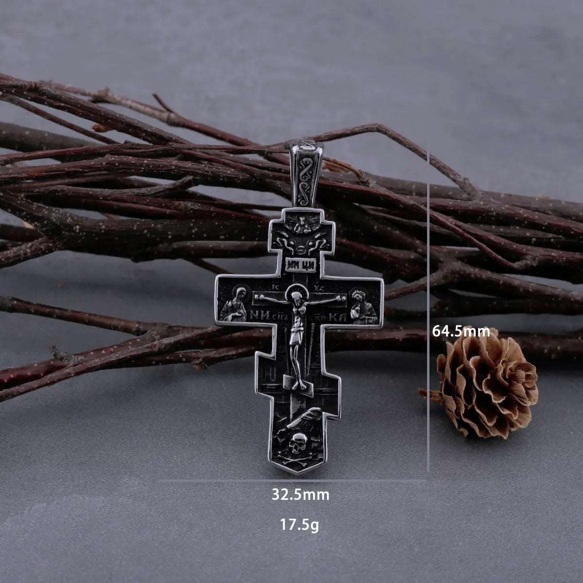 316L Stainless Steel Jesus Cross Necklace Men'S Religious Faith Amulet Pendant Necklace Believers Fashion Jewelry Accessories