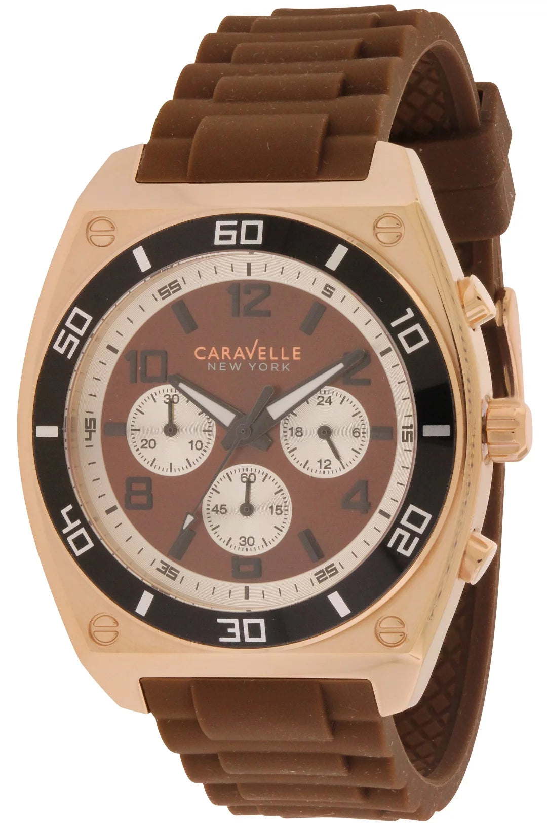 Caravelle New York Chronograph Rubber Mens Watch 45A114