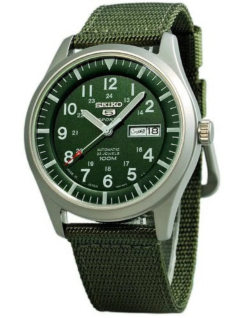 Men'S 5 Automatic Green Dial and Band Made in Japan Watch SNZG09J1