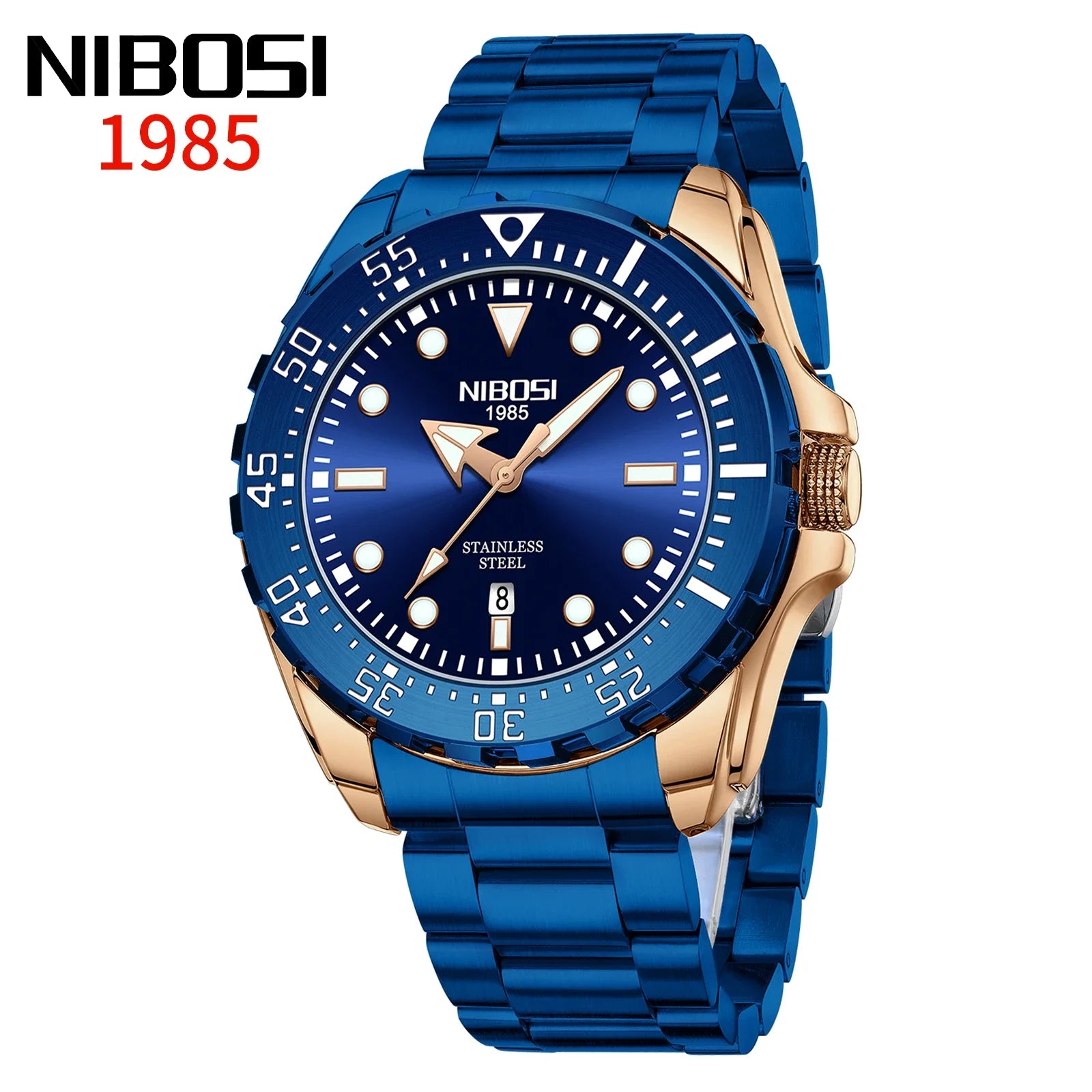 Top Brand NIBOSI Men'S Watches Luxury Sports Watch Waterproof Luminous Chronograph Watches for Men Auto Clock Relogio Masculino